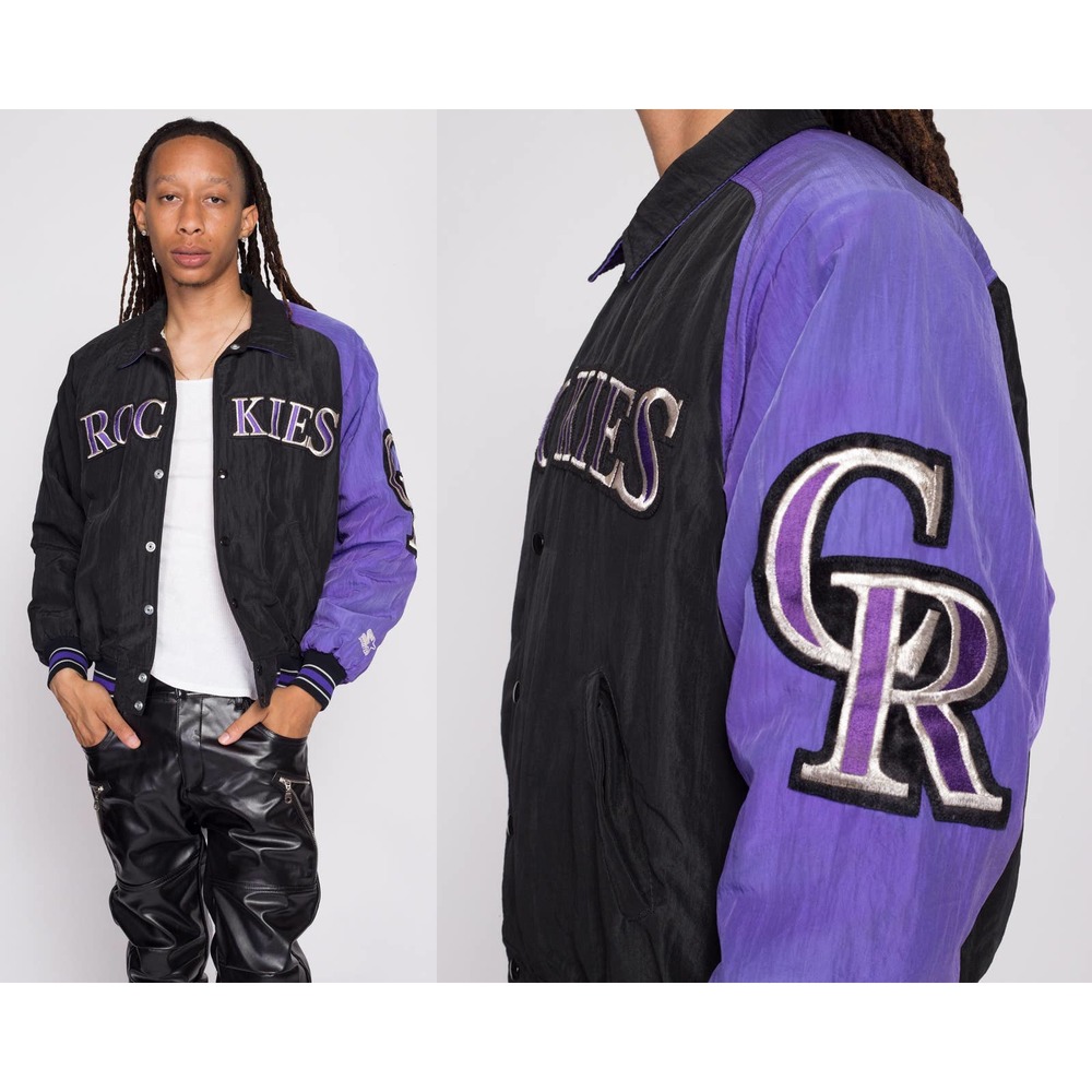 90 Colorado Rockies Starter Varsity Jacket - Men's Medium | Vintage MLB